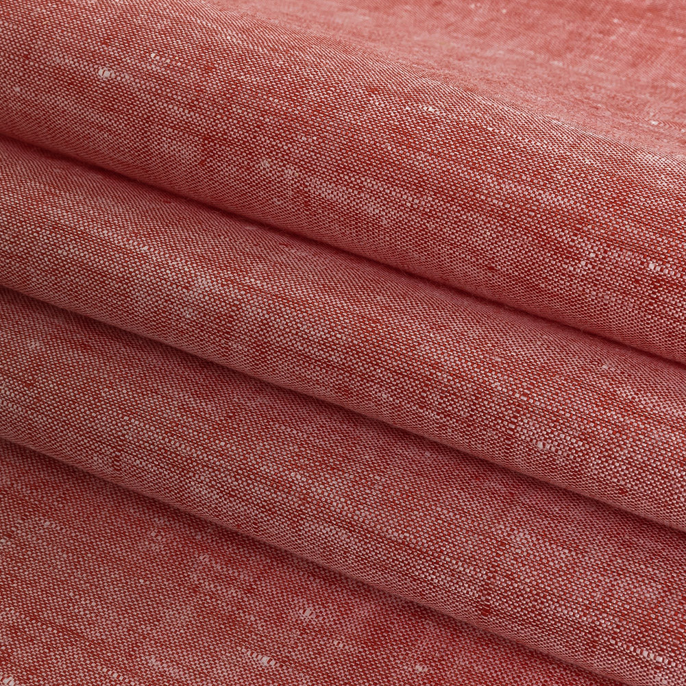 Lightweight Linen Chambray - Heathered Tomato Puree - Minerva Collection - Joann Fabrics