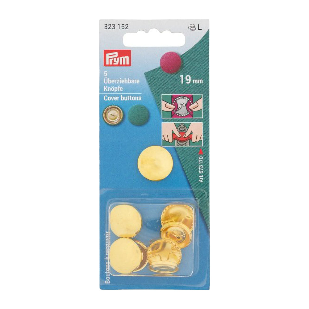 Prym Cover Buttons - Gold 19mm - 5 ct - Joann Fabrics