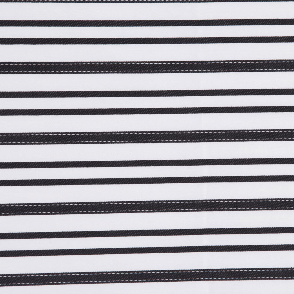 Italian Black and White Textured-Stripe Shirting - Joann Fabrics