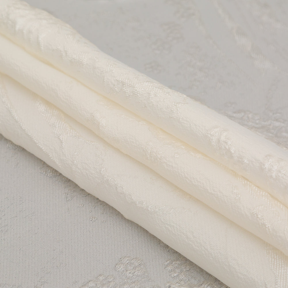Luminous Ivory Abstract Luxury Double-Layer Organza Brocade - Joann Fabrics