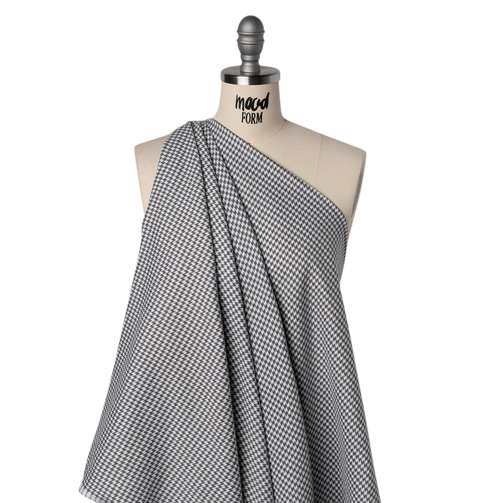 Cotton Twill - Charcoal, Light Gray and White Houndstooth - Deadstock - Joann Fabrics