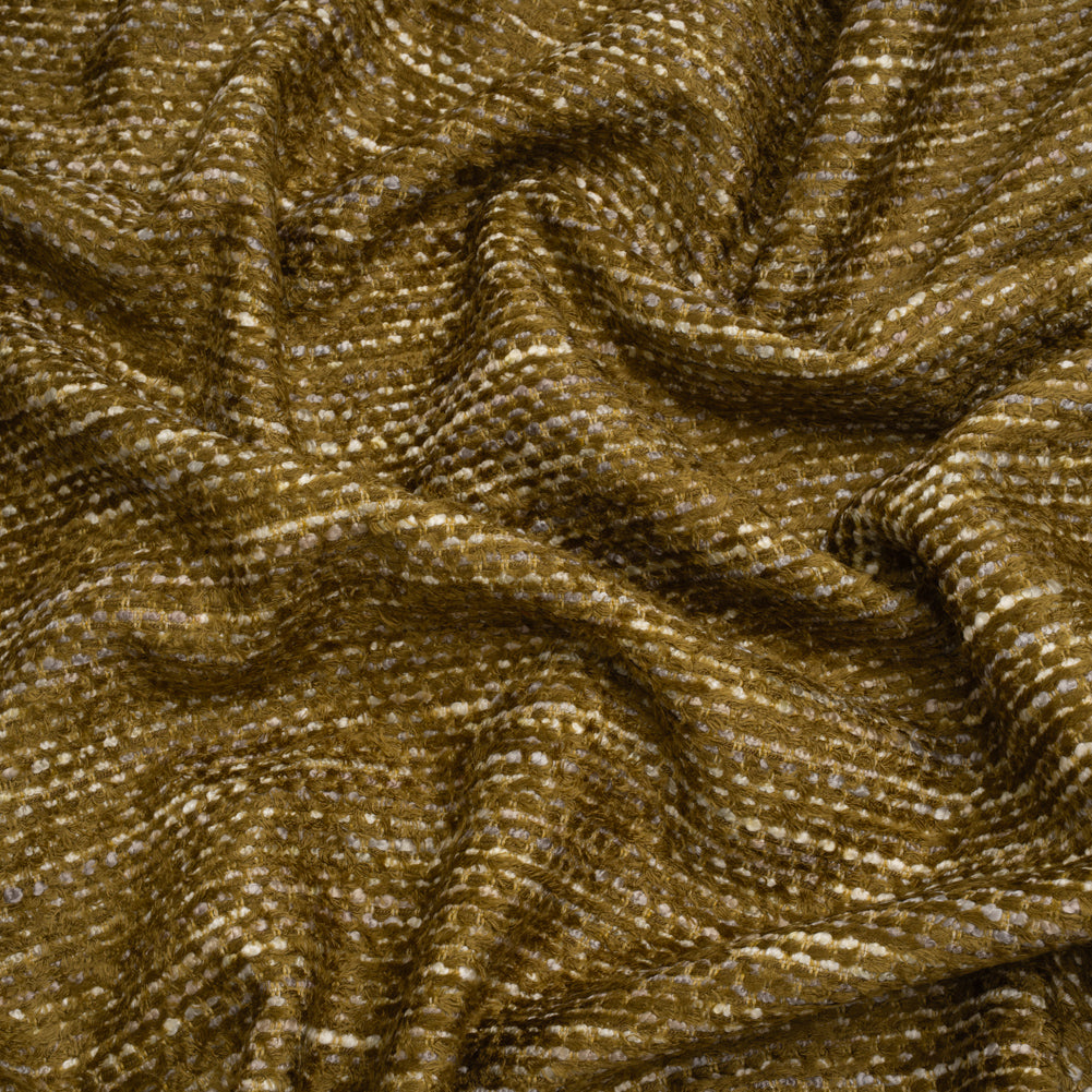 Recycled Olefin and Acrylic Upholstery Boucle and Chenille Tweed - Moss Stripes - Virginia Collection - Joann Fabrics