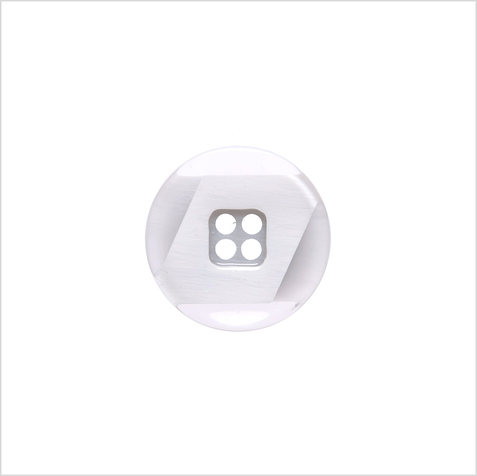 Italian Silver Abstract Semi-Clear 2-Hole Plastic Button - 24L/15mm - Joann Fabrics