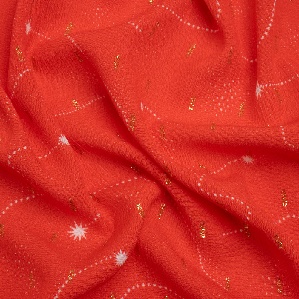 Mood Exclusive Wish for Joy Metallic Dotted Crinkled Viscose Crepe - Joann Fabrics