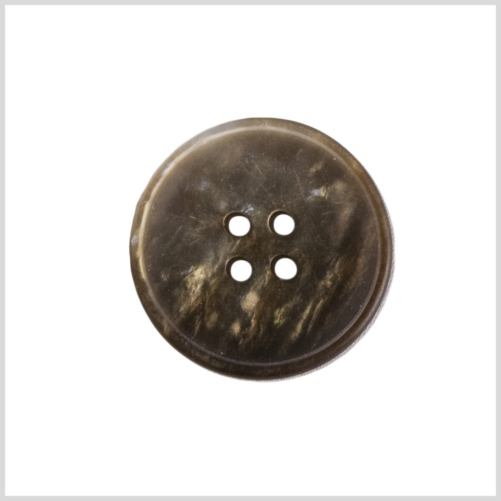 Plastic 4-Hole Button - 24L/15mm - Brown and Beige Mottled Raised Flat Center - Joann Fabrics