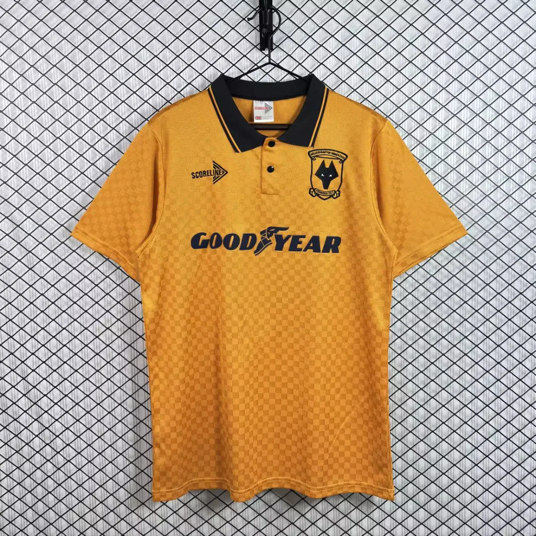 Retro Wolverhampton Wanderers Wolves 1990-91 Home Jersey - UnitedFutballJersey