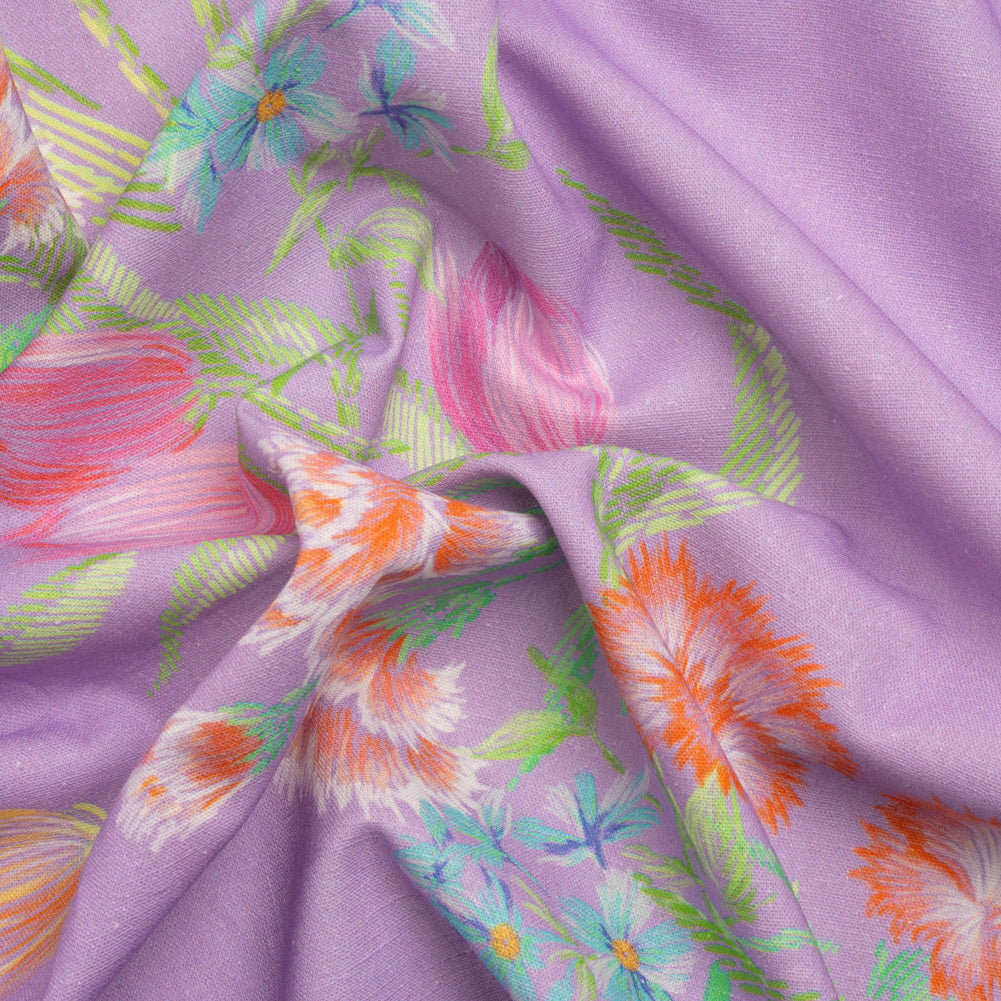 Mood Exclusive Lilac Stitch by Stitch Linen and Cotton Woven - Joann Fabrics