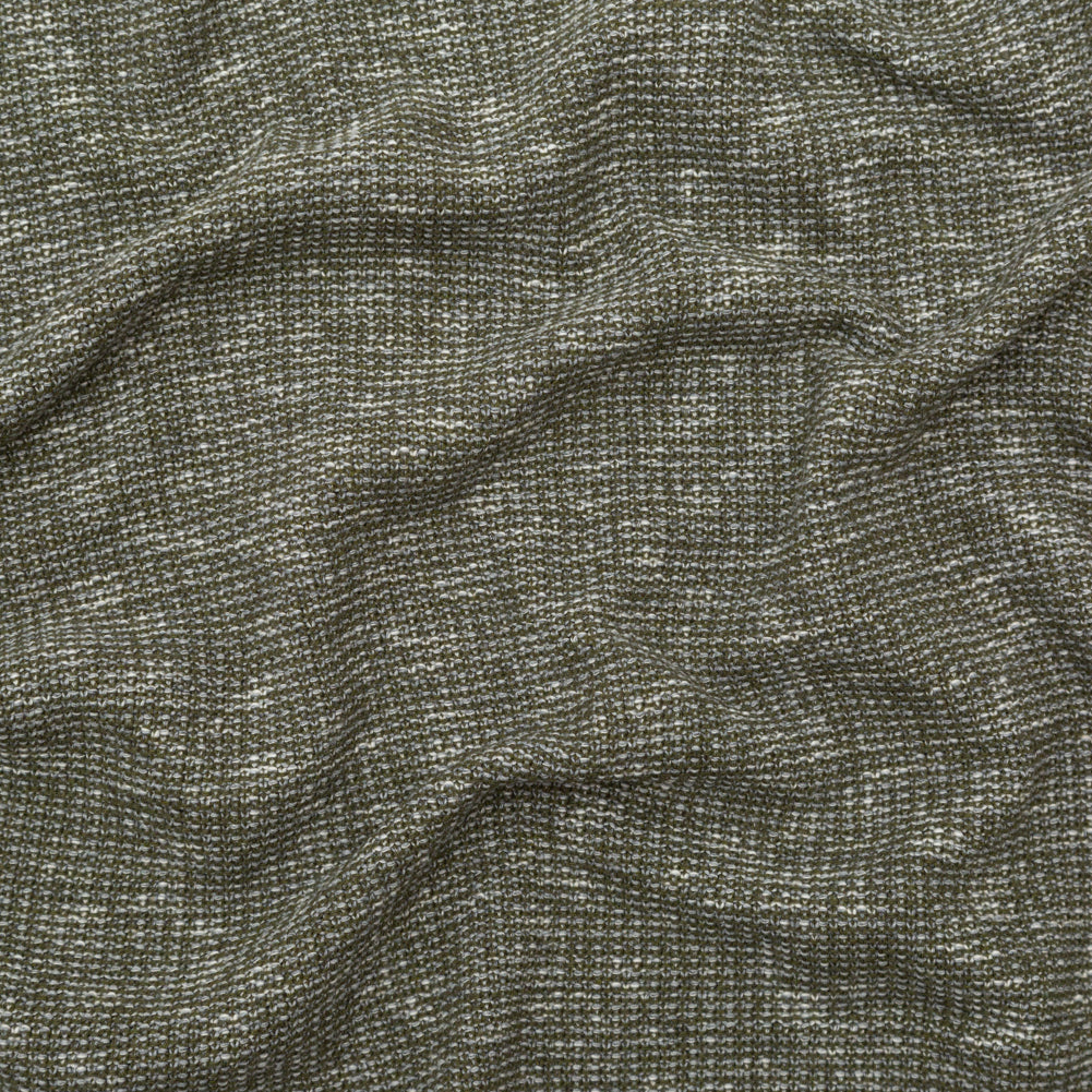 Italian Olive and White Heathered Stretch Knit - Joann Fabrics