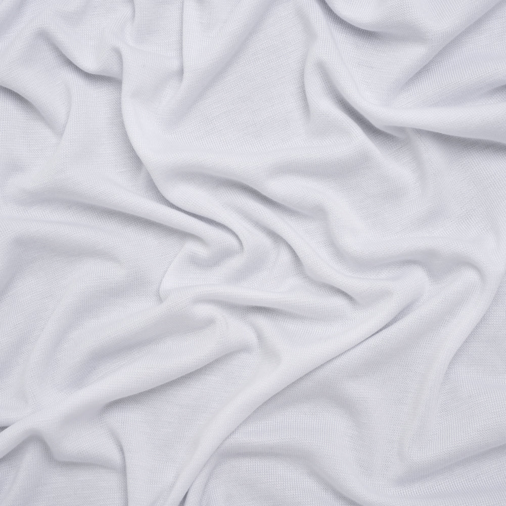 Stretch Modal 1x1 Rib Knit - White PFD - Designer Deadstock - Joann Fabrics