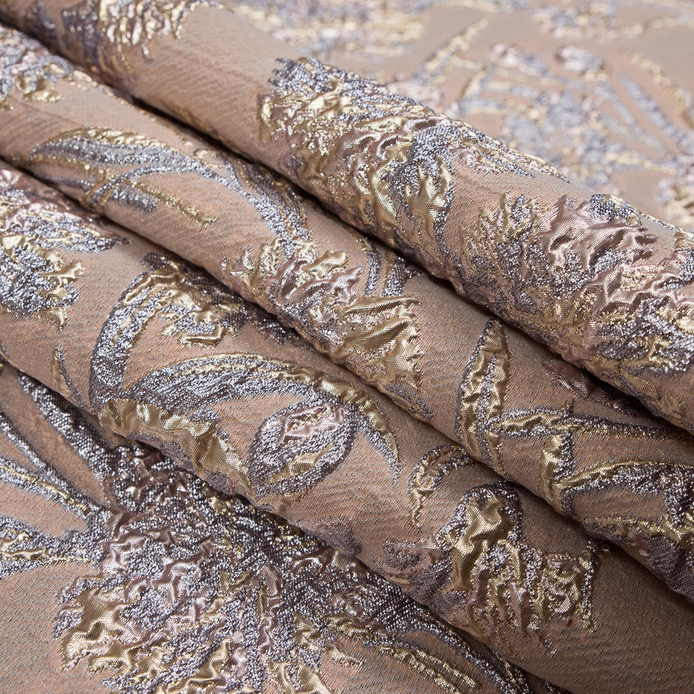 Peach Luxury Floral Metallic Brocade - Joann Fabrics