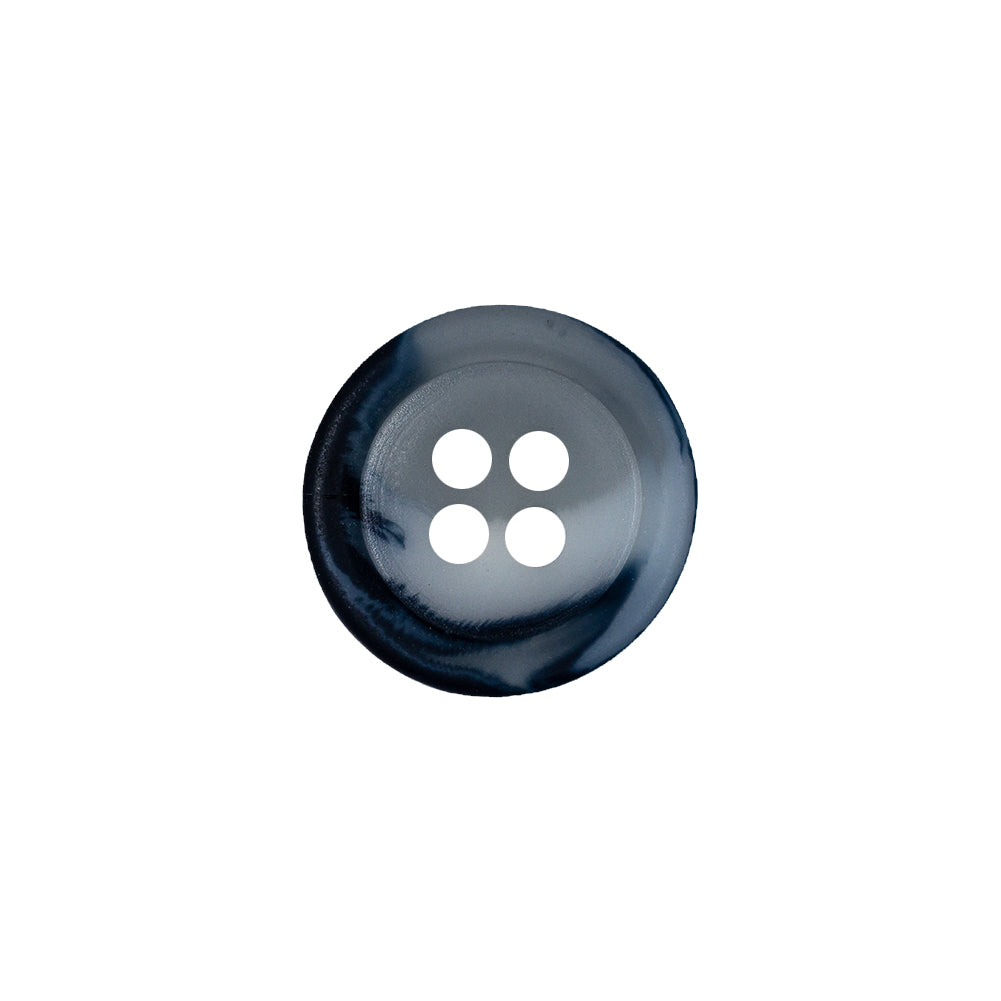 Blue Depths and Milky White Translucent Swirl 4-Hole Plastic Button - 24L/15mm - Joann Fabrics