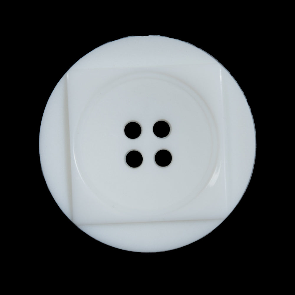 White Geometric 4-Hole Plastic Button - 44L/28mm - Joann Fabrics