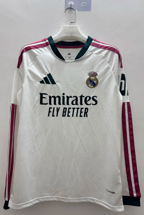2026/2027 Long Sleeves Real Madrid Home Football Jersey 1:1 Thai Quality
