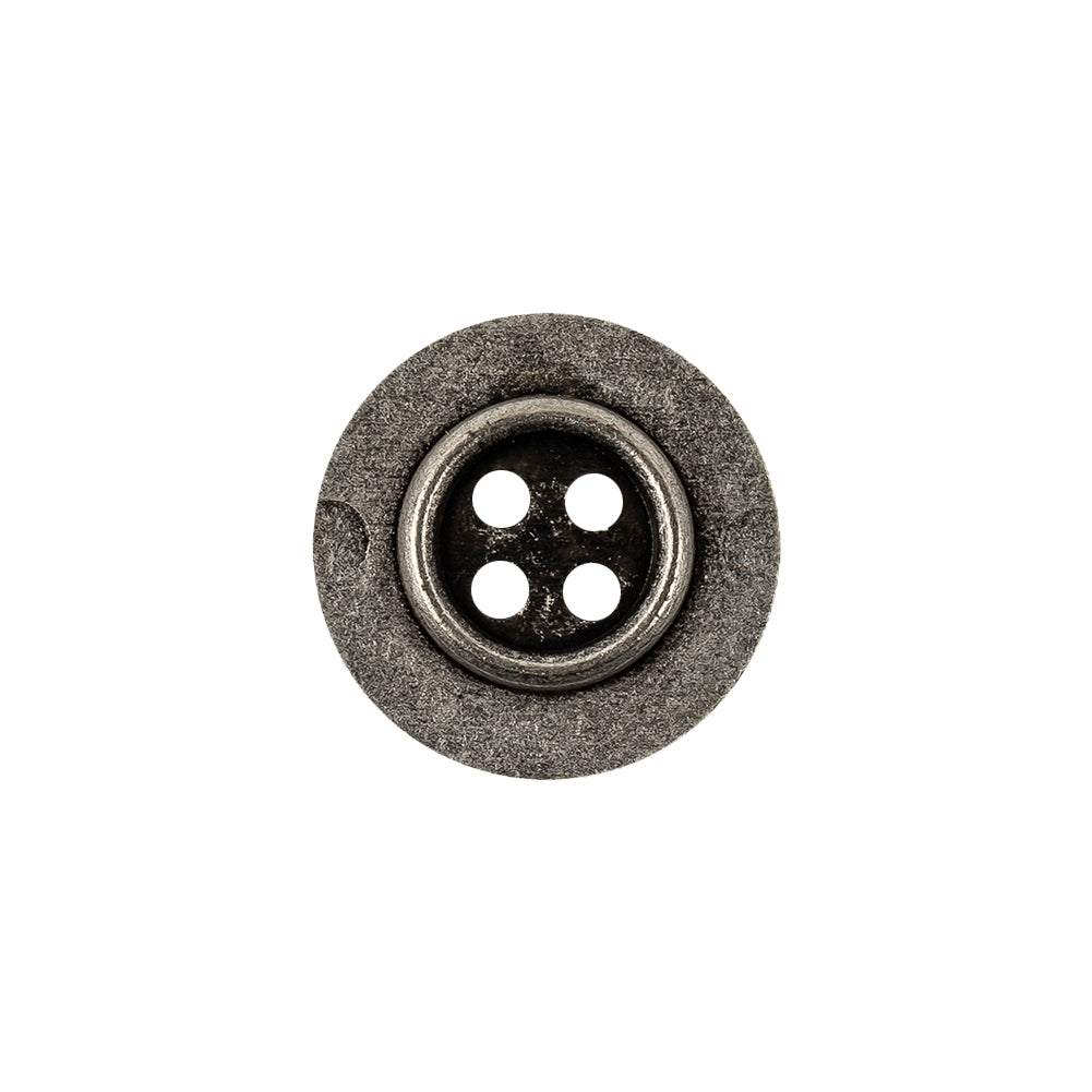Silver Metal 4-Hole Coat Button - 28L/18mm - Joann Fabrics