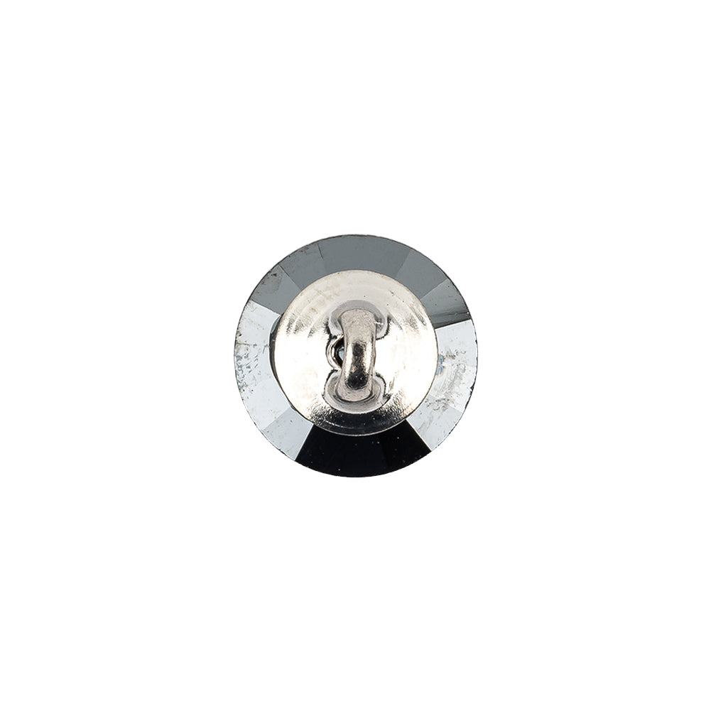 Vintage Swarovski Jet and Silver Cone-Shaped Shank Back Button - 20L/12.5mm - Joann Fabrics