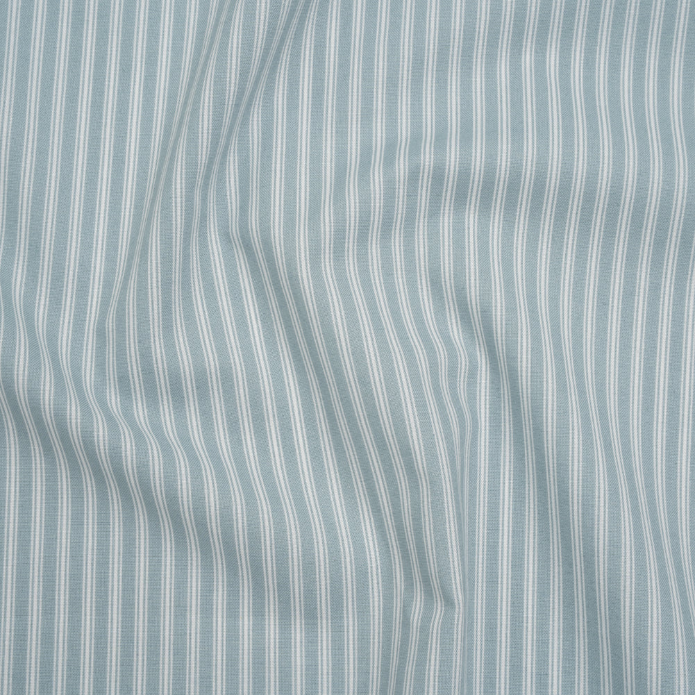 Printed Quilting Cotton by Ghazal Razavi for FIGO Studio - Aqua Stripes - Nest Collection - Joann Fabrics