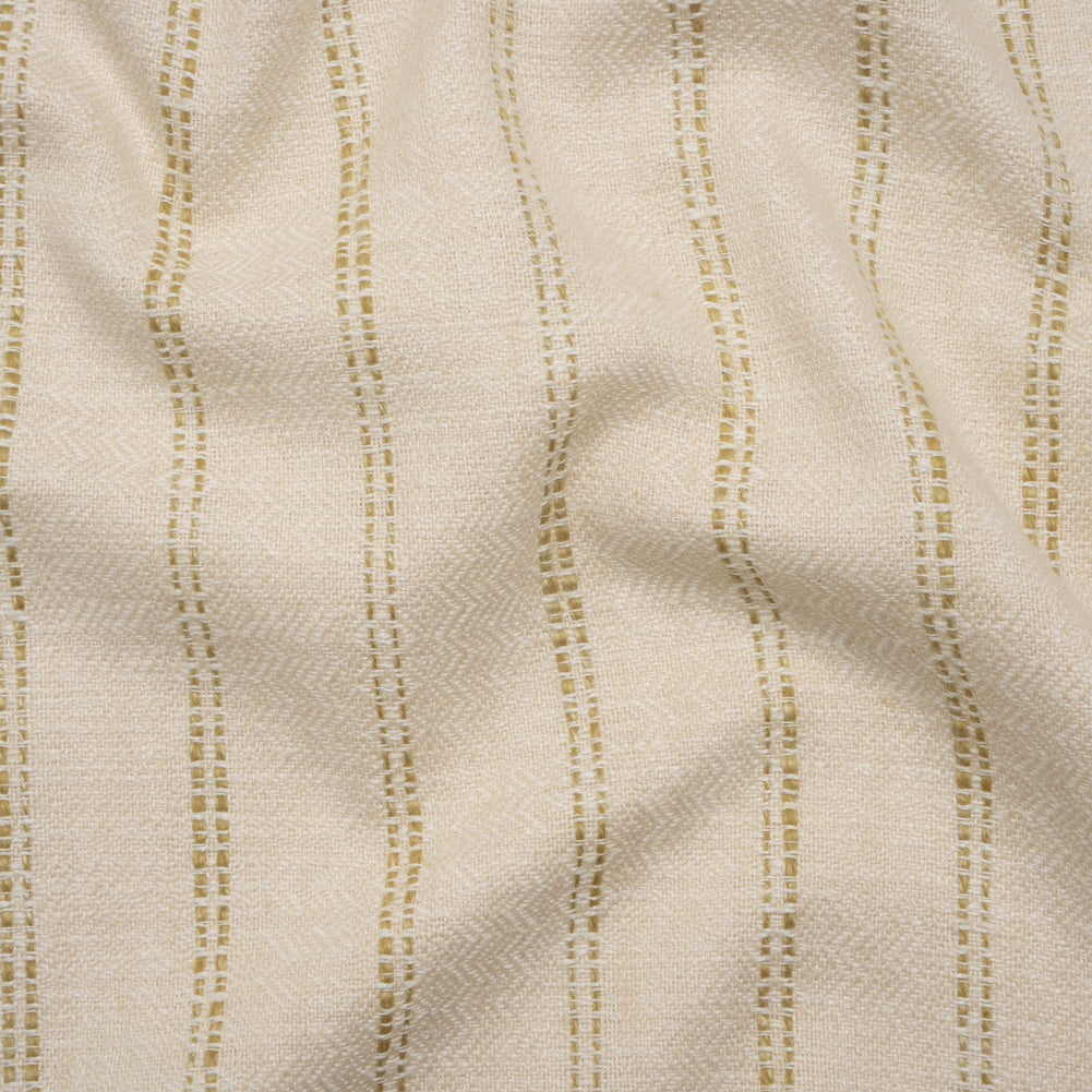 Polyester and Cotton Drapery Twill - Maize Zig Zags and Textured Stripes - British Imported - Joann Fabrics