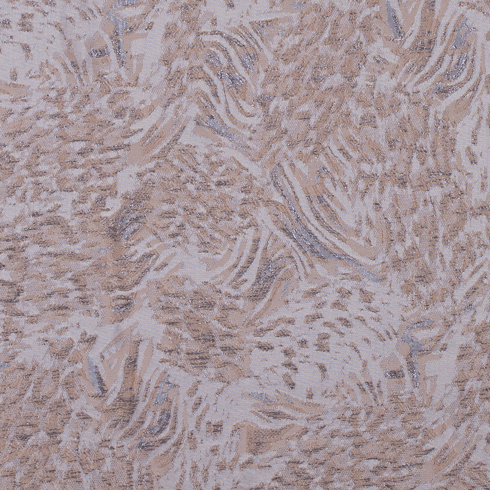 Metallic Gray and Almond Cream Abstract Brocade - Joann Fabrics