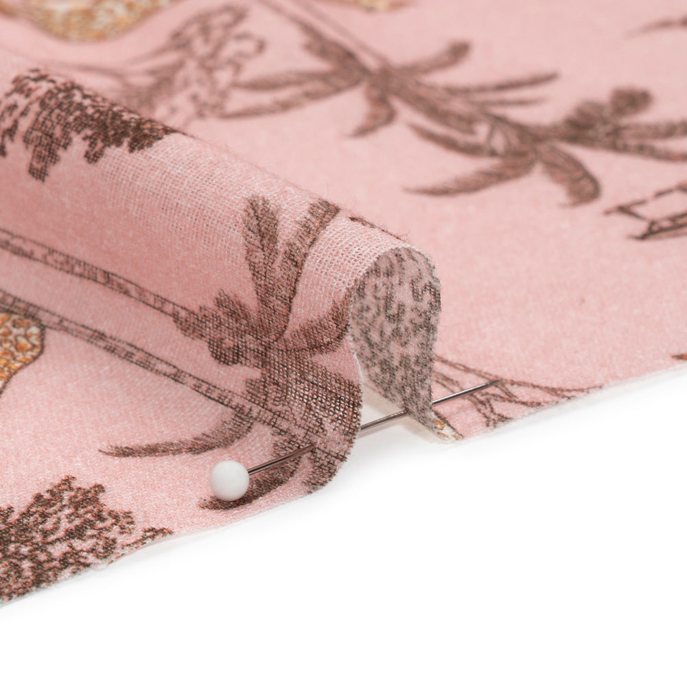 Cotton Gauze - Pink Giraffes and Palm Trees - Mood Exclusive Nairobi Neighbors Print - Joann Fabrics