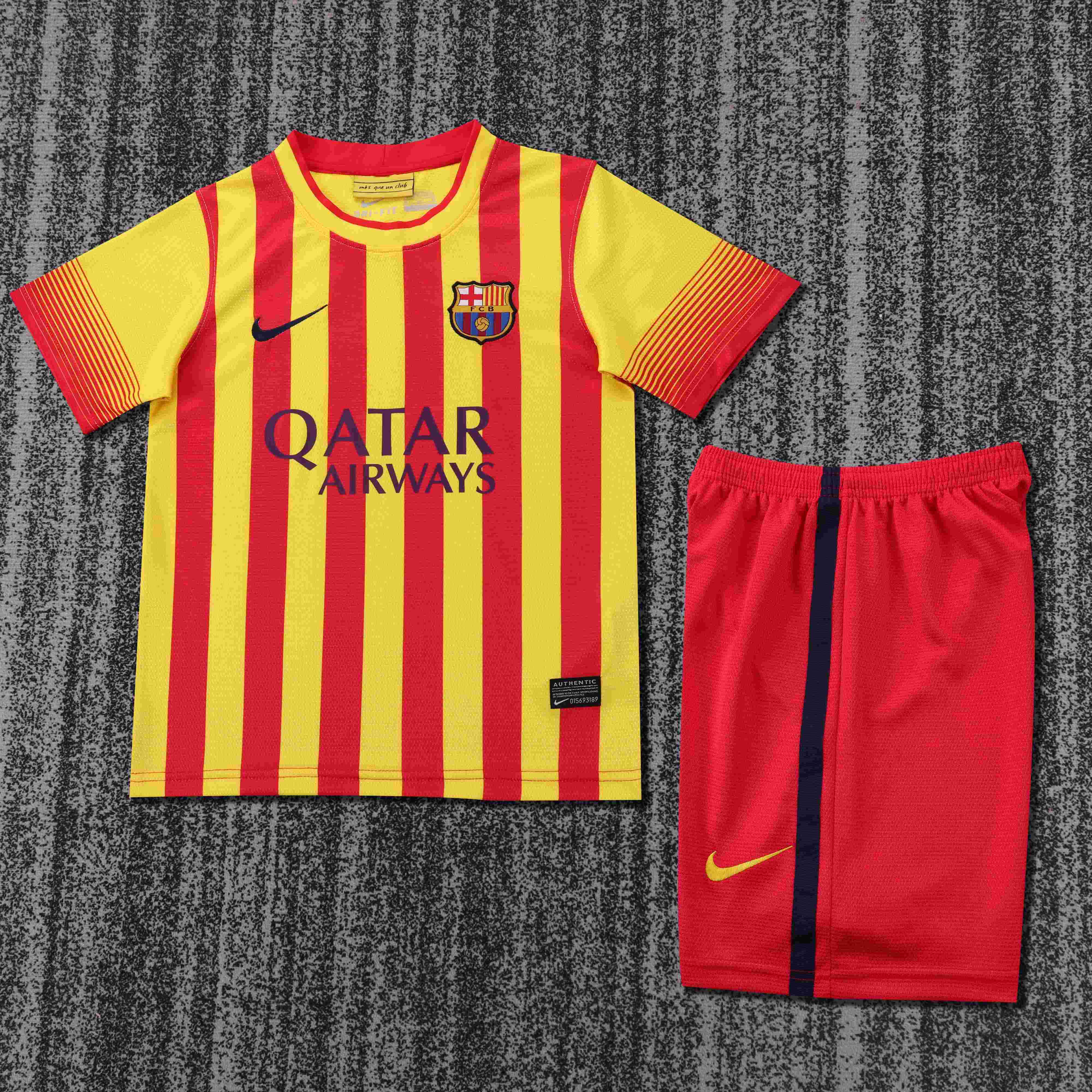 2013-2014 Retro Barcelona Away Football Shirt 1:1 Thai Quality Kids Size