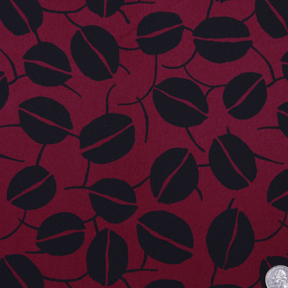 Oscar de la Renta Burnt Russet and Jet Black Coffee Bean Silk Faille - Joann Fabrics