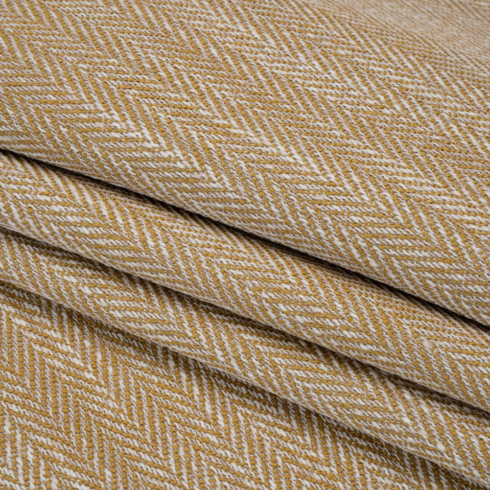 Recycled Polyester Home Decor Twill - Ochre Herringbone - British Imported - Joann Fabrics