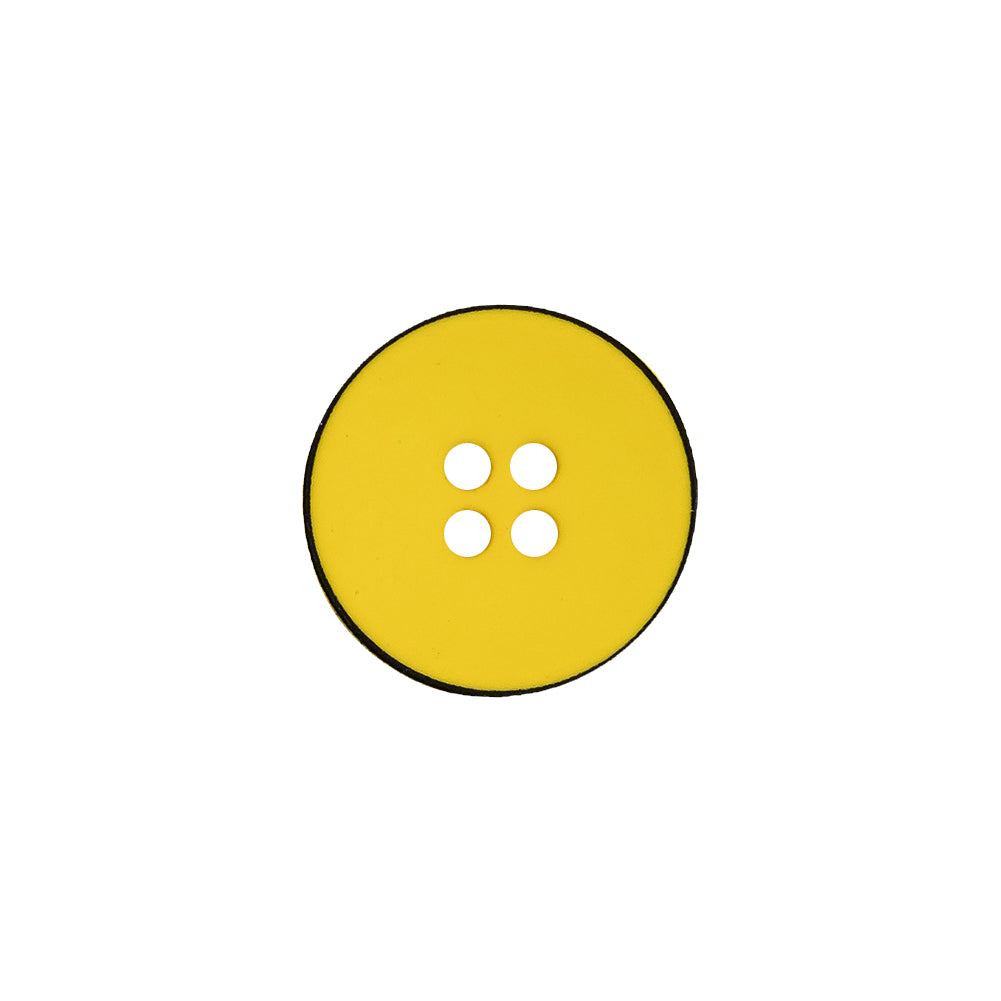 Italian Yellow 4-Hole Plastic Button - 24L/15mm - Joann Fabrics
