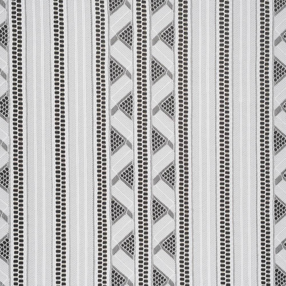 Corded Lace - Ivory Geometric Stripes - Joann Fabrics