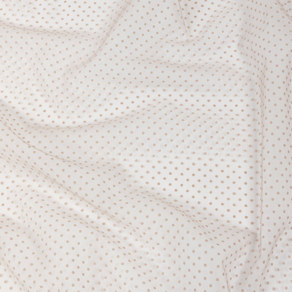 Famous Australian Designer Ballet Pink Flocked Polka Dots Point D'esprit - Joann Fabrics