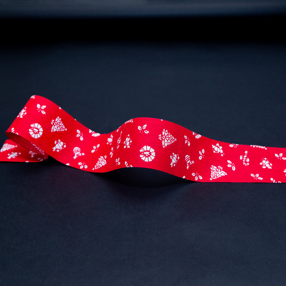 Red and White Christmas Ribbon - 1.875