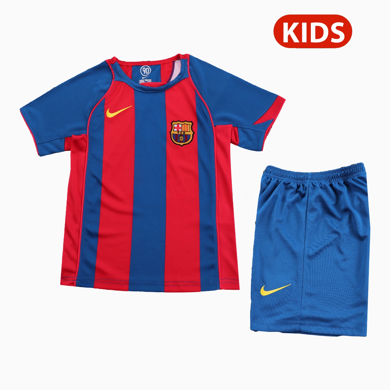 Retro Barcelona 2004-05 Home Kids Kit - UnitedFutballJersey