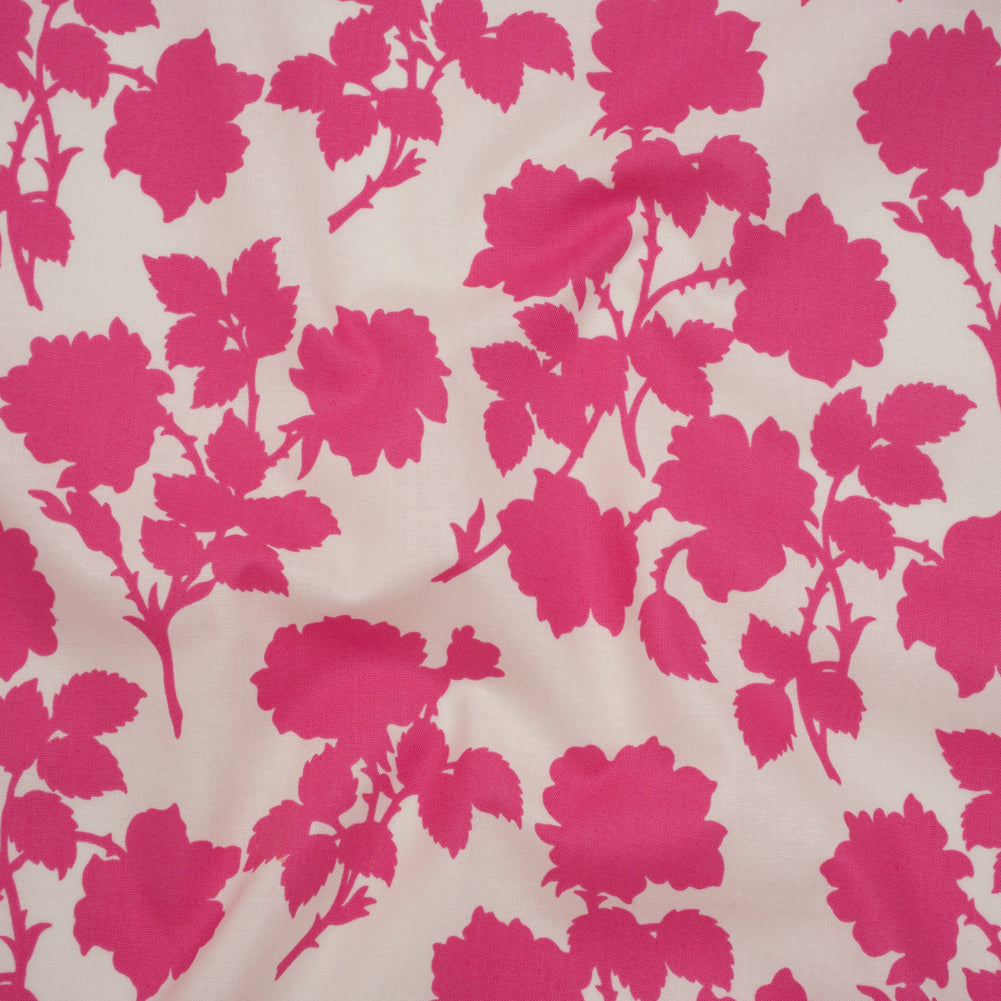 Printed Quilting Cotton by Heather Bailey for FIGO Studio - Cerise Bramble Floral Silhouettes - Pop Sugar Collection - Joann Fabrics