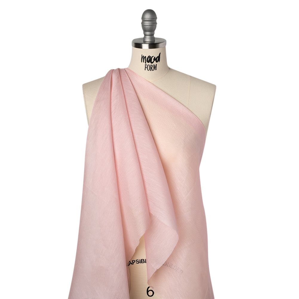 Silk and Linen Scrim - Pale Pink - Famous Australian Designer Deadstock - Joann Fabrics