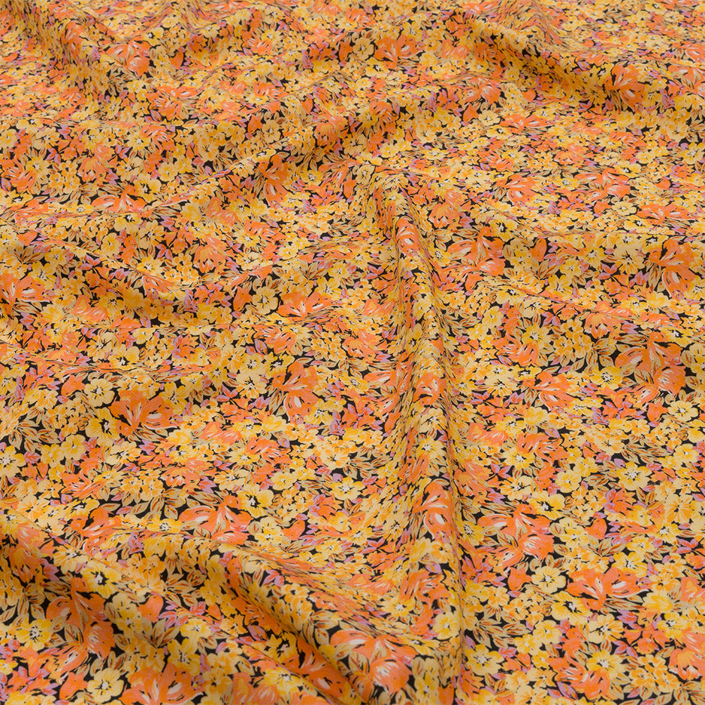 Cotton Poplin - Yellow and Orange Floral - Titania's Dream Print - Mood Exclusive Secret Garden Collection - Joann Fabrics