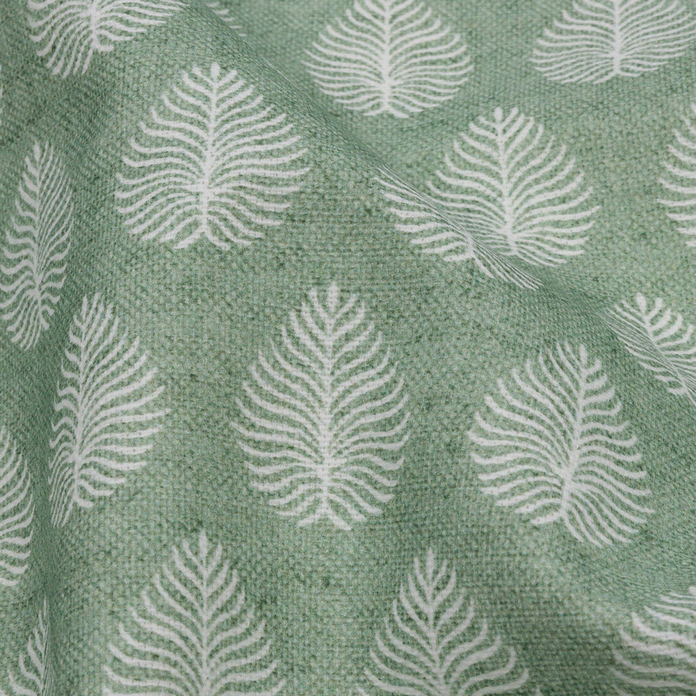 Cotton Canvas Print - Sage Leaves - British Imported - Joann Fabrics