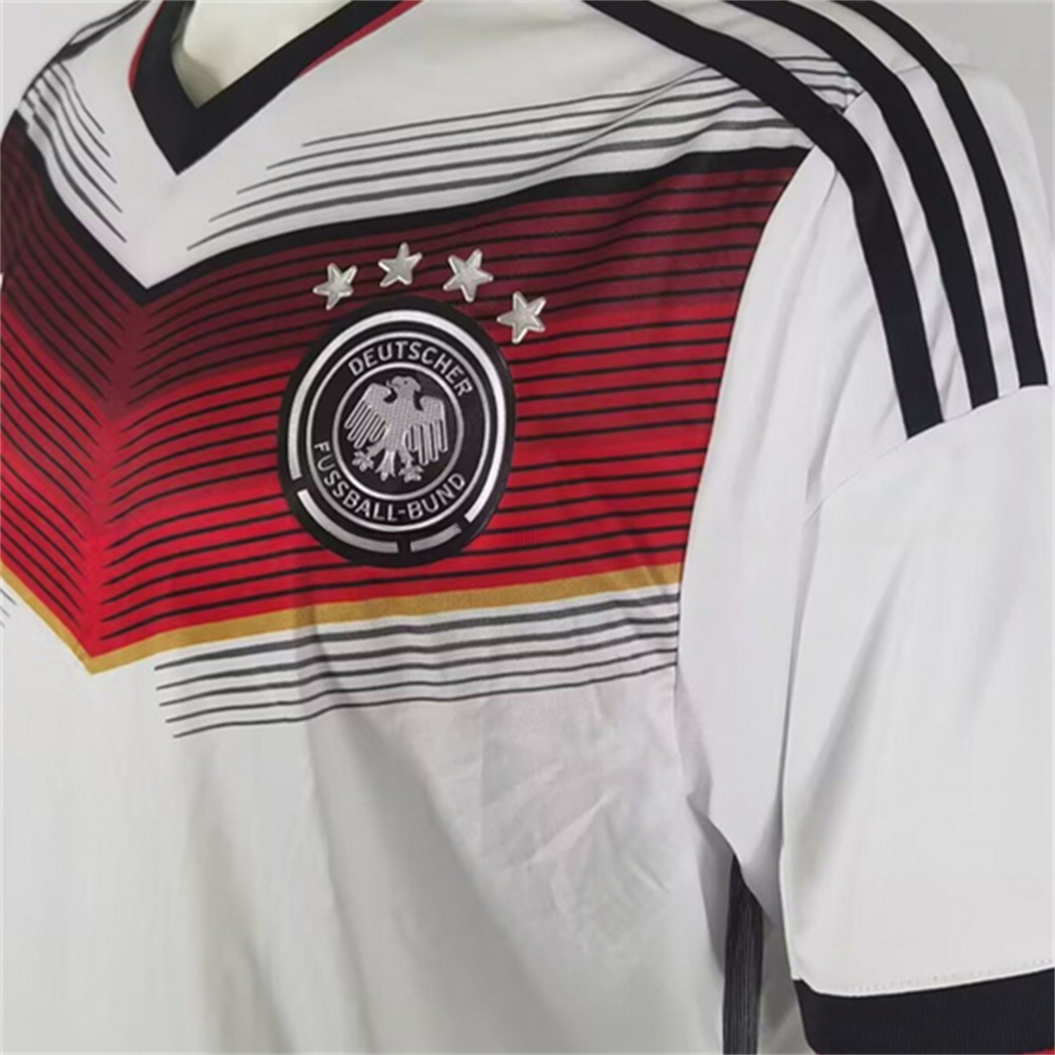 Retro Germany 2014 Home Jersey With 4 Stars - UnitedFutballJersey