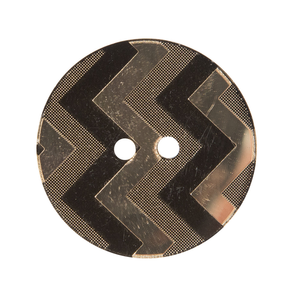 Italian Black and Gold Mirrored Button - 44L/28mm - Joann Fabrics
