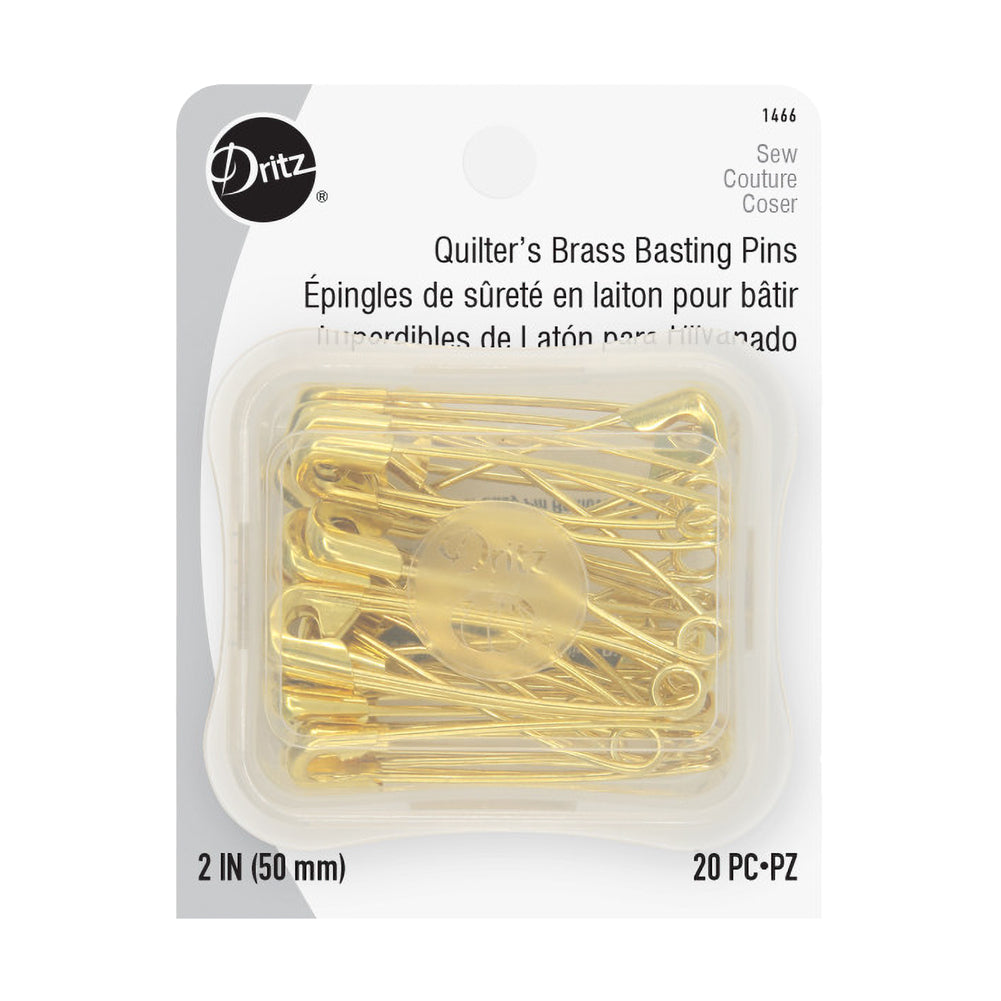 Dritz Quilter's Brass Basting Safety Pins - 2
