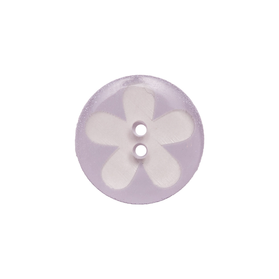 Italian Purple Floral Plastic Button - 24L/15mm - Joann Fabrics