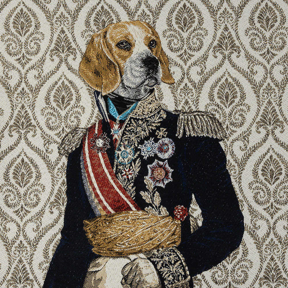 French Linen Woof Marshal Cotton Blend Oversized Square Patch - 18.875