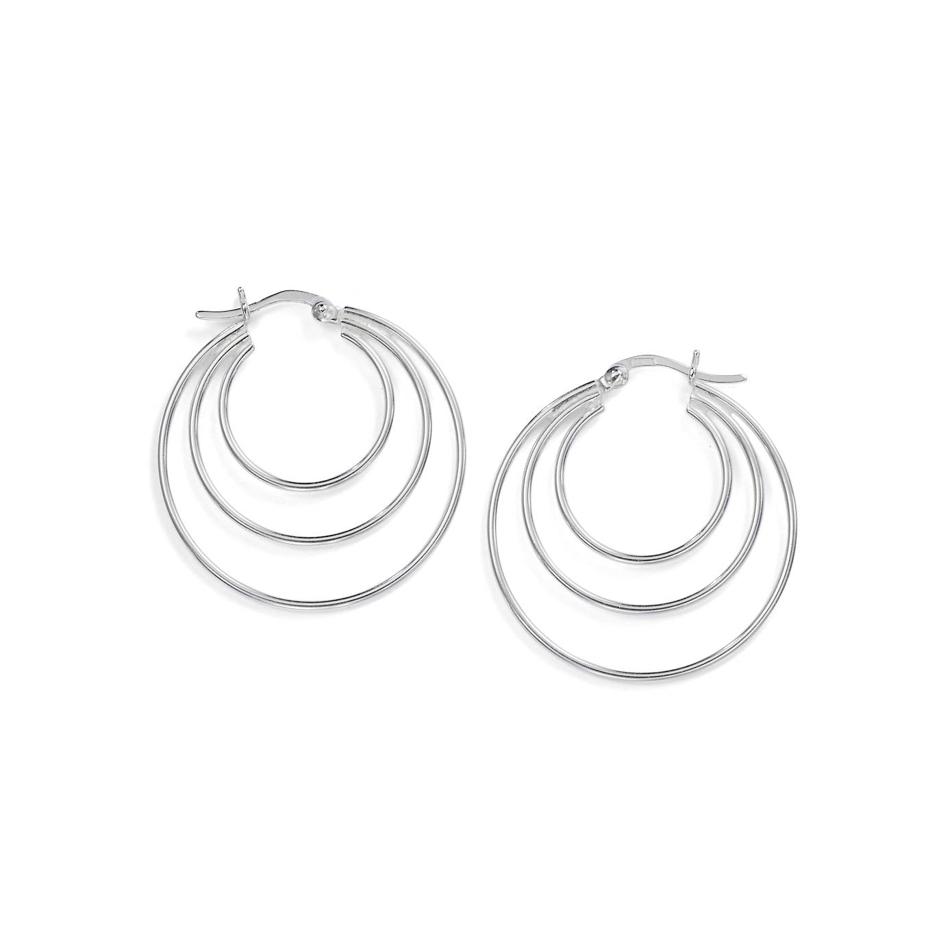 Sterling Silver Layered Hoop Earrings - Northstyle Catalog