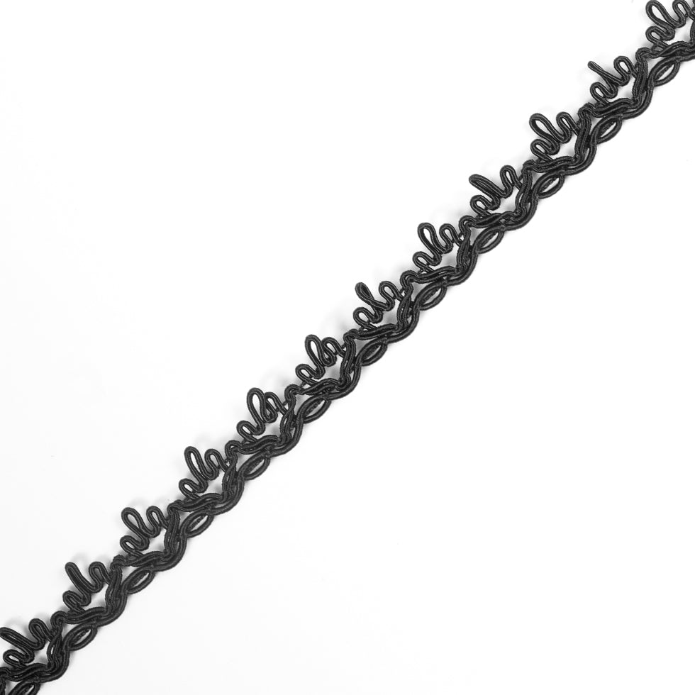 Black Braided Cording - 0.5