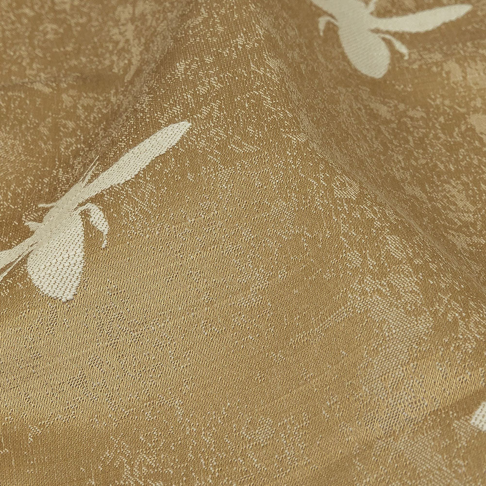 Slubbed Drapery Jacquard - Gold Buzzing Bees - British Imported - Joann Fabrics