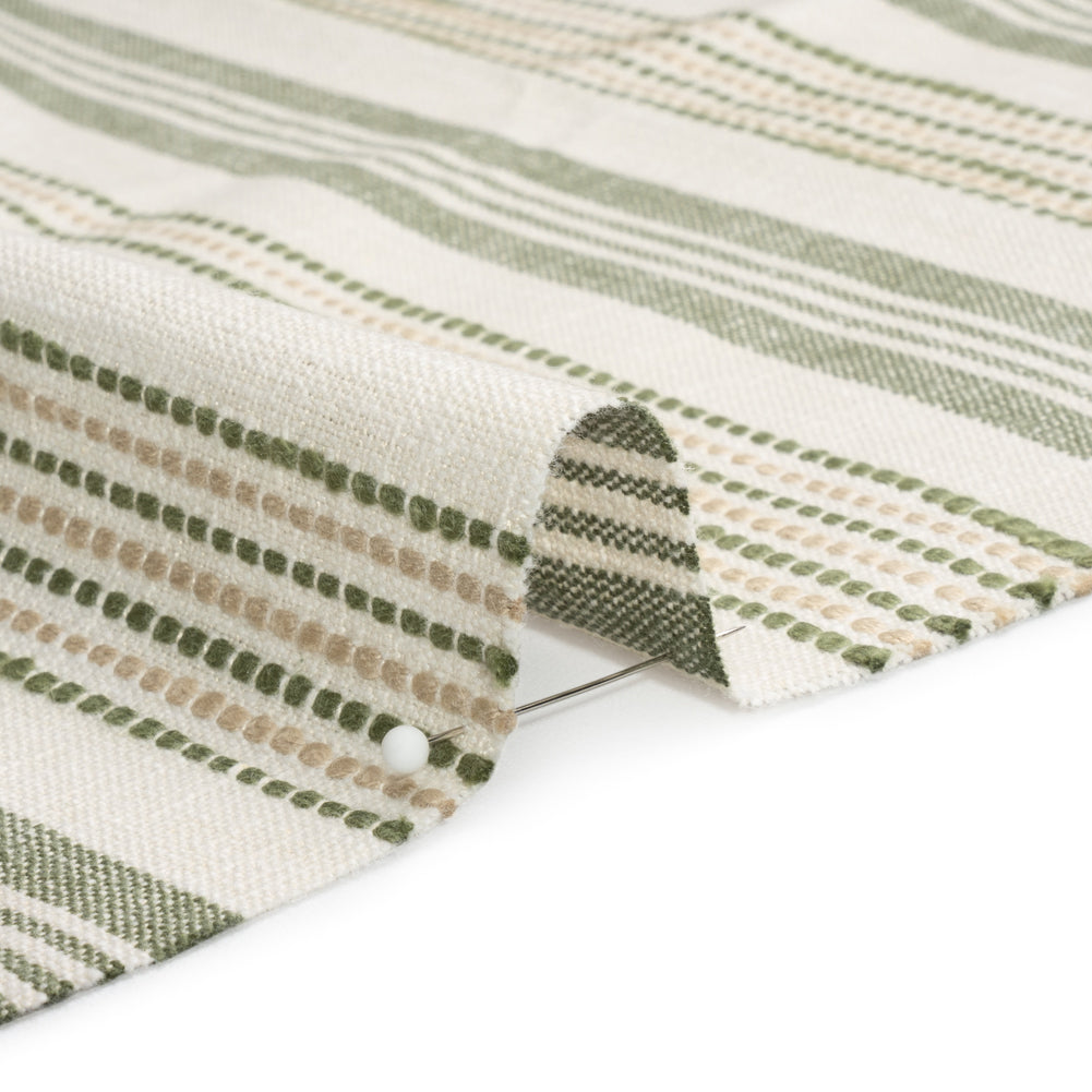 Cotton and Polyester Woven - Sage Tactile Stripes - British Imported - Joann Fabrics