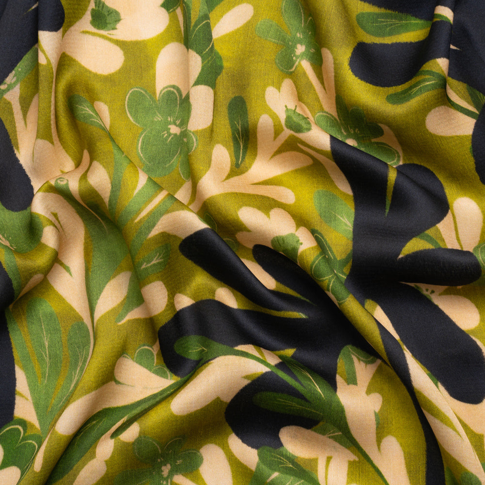 Mood Exclusive Green Tree of Life Striped Viscose Dobby - Joann Fabrics