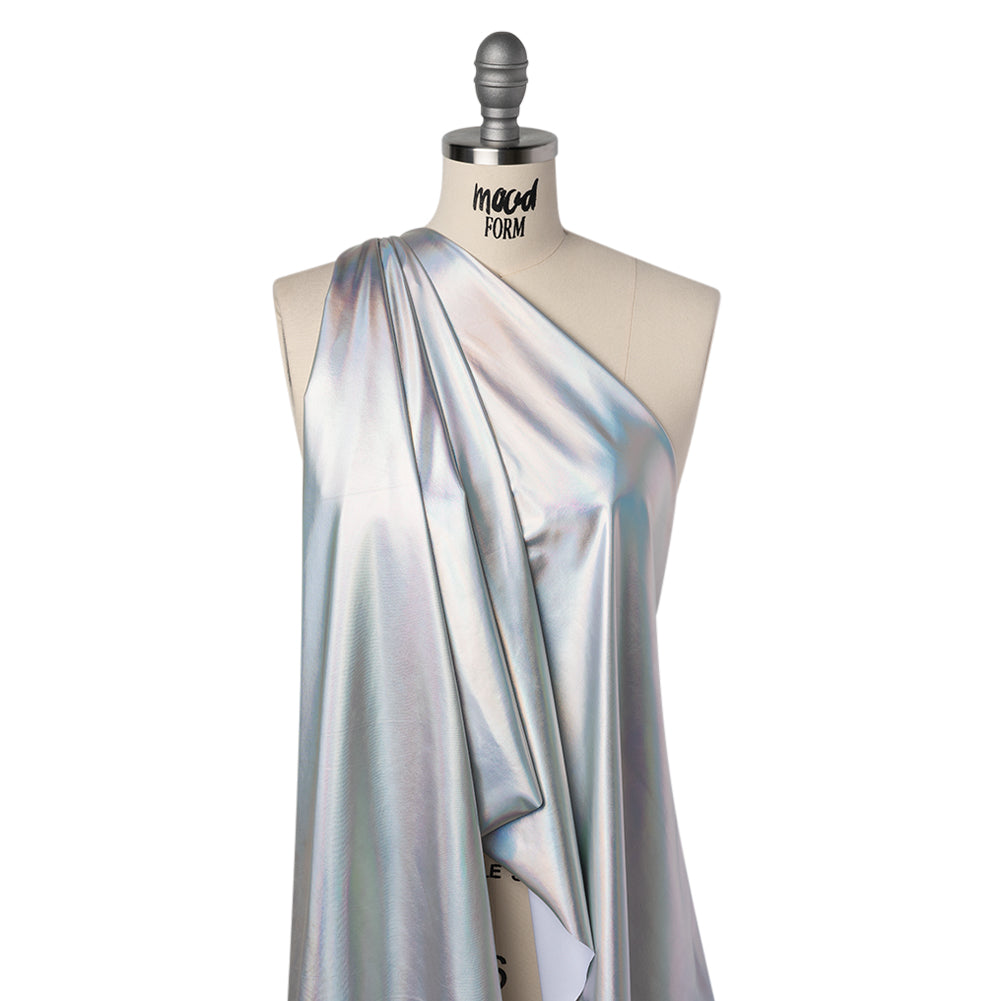 Metallic Foiled Polyester Jersey Knit - Holographic Silver - Amalthea Collection - Joann Fabrics
