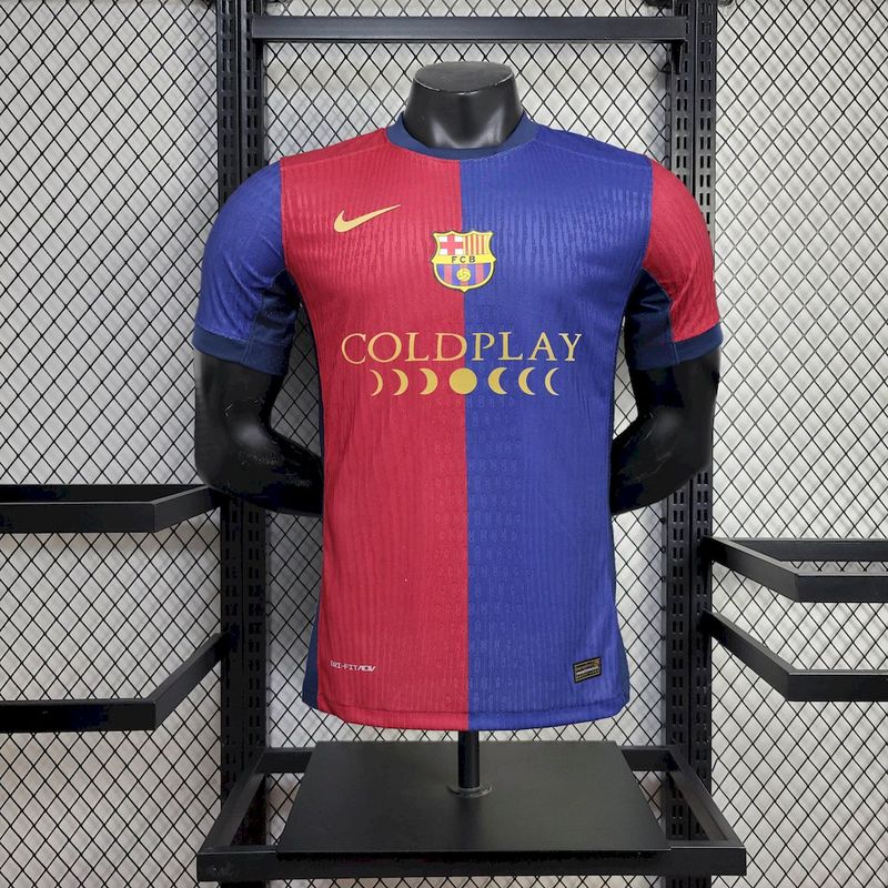 2024/2025 Player Version Barcelona Local Sponsor Coldplay Jersey 1:1 Thai Quality