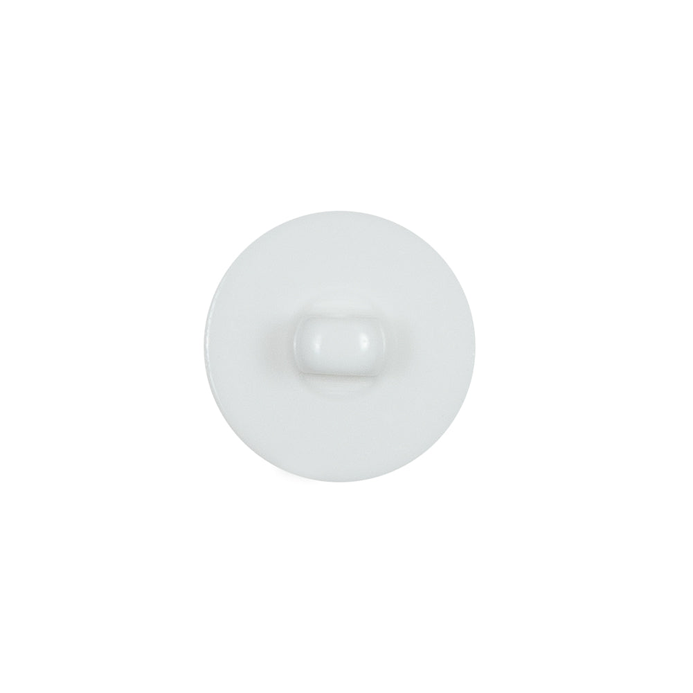 Italian White Plastic Shank Back Button - 24L/15mm - Joann Fabrics