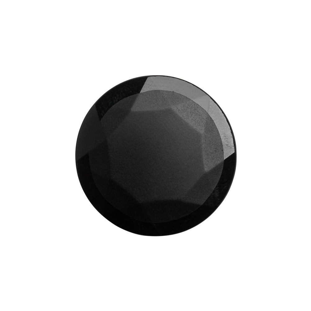 Faceted Glass Shank Back Button - Black Matte Center - 34L/21.5mm - Joann Fabrics