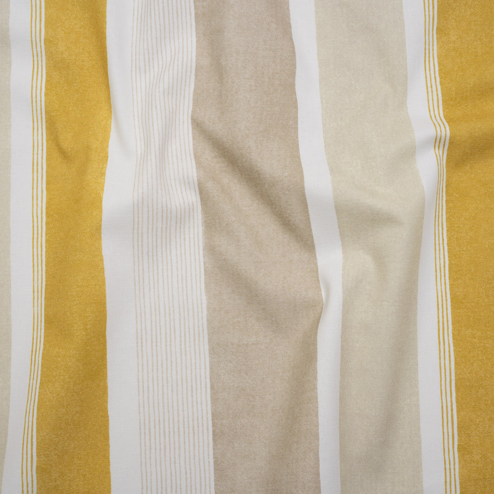 Printed Cotton and Linen Canvas - Maize Stripes - British Imported - Joann Fabrics